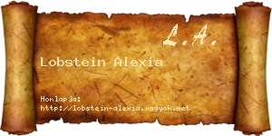 Lobstein Alexia névjegykártya